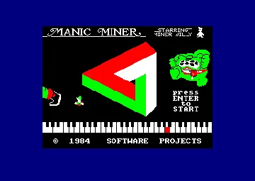 Manic Miner (UK) (1984) [Software Projects] (Trainer) screen shot title